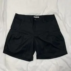 タックショートパンツ ブラック ビッグシルエット ワイド ハーフ ユニセックス
