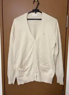 ELLE オフホワイトカーディガン　Ｌ