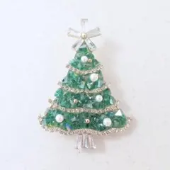 やっち様 ꕤ クリスマス ツリー ブローチ 2点・g2-2978　g2-2762