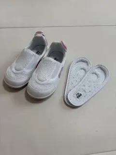 IFME 上履き 18.0cm ホワイト/ピンク