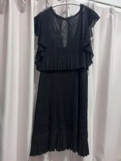 ブラック フリル ワンピース Sサイズ