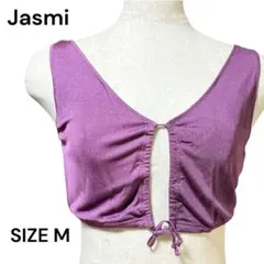 Jasmi シルク100% ブラトップ M ライトパープル ナイトブラ