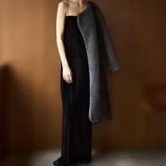 未使用新品AKTE チェーンストラップベロアワンピースロングワンピース