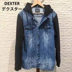 【希少】DEXTER デクスター フード付きデニムジャケット XXL レイヤード