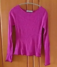 試着のみ　nano universe ピンク 38　トップス　長袖　M