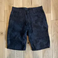 nano univers ボタニカル柄 ショートパンツ ハーフパンツ ブラックのサムネイル