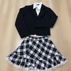 新品着1 XOXO 130cm フォーマルセットアップ 長袖 入学式