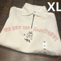 ユニクロ　POP MART ハーフジップスウェットシャツ　ラブブ　オフホワイト