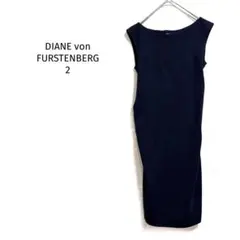 ダイアンフォンスタジオ ワンピース ノースリーブ ネイビー きれいめ