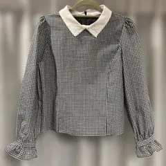美品　evelyn ギンガムチェック　長袖　トップス　ブラウス