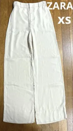 値下げ！ZARA ベージュ ハイウエストパンツ