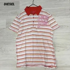 【DIESEL】ディーゼル　メンズポロシャツ　半袖　ボーダー　Lのサムネイル
