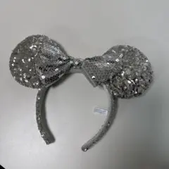 ミッキー型シルバースパンコールカチューシャ