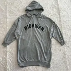 ◆イング　ロゴ　チュニック　パーカー　ワンピース　カジュアル　ポケット　ゆったり