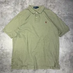 90s USA古着　ポロバイラルフローレン　ポロシャツ　カーキ　Y2K