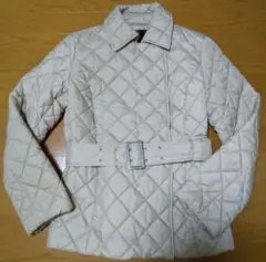 【美品・極暖】UNTITLED ベージュ キルティングショートコート ベルト付き