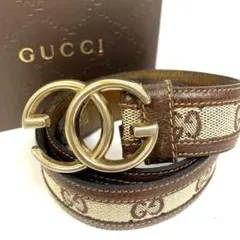 値下げGUCCI グッチ メンズ ベルト GGスプリーム（サイズ 80・32