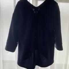 レディース　BEAMS HEART 五分袖トップス Vネック　カットソー　M 紺