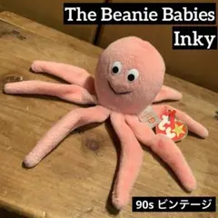 レア90sビンテージ　TY Beanie Babies INKY タコぬいぐるみのサムネイル