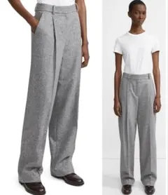 Theory♡SPECKLE WOOL/PLEAT TROUSER
