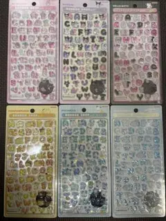 ボンボンドロップシール サンリオ もじ 全6種 正規品