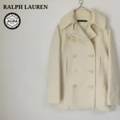 RALPH LAUREN　ラルフローレン　ピーコート　ウール　カシミヤ混　白　M