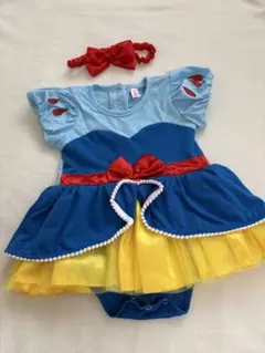 ディズニー 白雪姫 ロンパースワンピース 90cm ヘアバンド付き