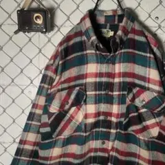 オールドユニクロ チェック フランネルシャツ ボタンダウン マルチカラー L