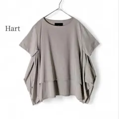 Hart ／ワイドシルエット変形カットソー グレージュ ヨウジヤマモト 半袖のサムネイル