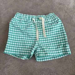 美品　プチバトー　水着　スイムパンツ　チェック　ベビー