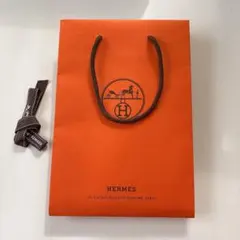 HERMÈS オレンジショップ袋とリボンセット