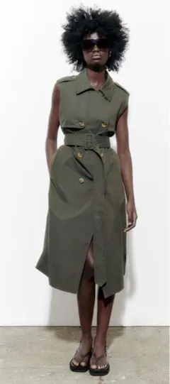 【新品】ロングベルトベストワンピース