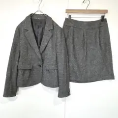 エニィスィス　セットアップ　スカート　ツイード　ラメ　裏地　サイズ3　グレー