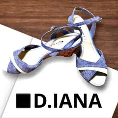 DIANA ダイアナ ウェッジソールサンダル デニム調 レザー 23㎝のサムネイル