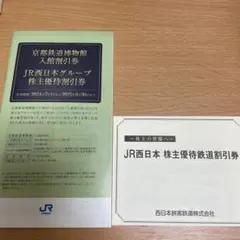 JR西日本グループ株主優待割引券