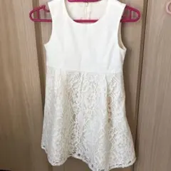 gu アイボリー レース ワンピース ノースリーブ