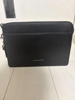 COACH ブラック レザー クラッチバッグ セカンドバッグ - メルカリ