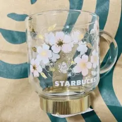 SAKURA2026耐熱グラスマグゴールド355ml スターバックス新品未使用