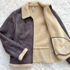 【極美品】XLサイズ ZARA ムートンジャケット B3 ボア LL グレージュ