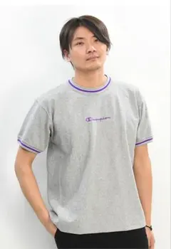 Champion チャンピオン リバースウィーブ ラインリブ ロゴ刺繍 M