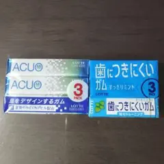 LOTTE ACUO クリアブルーミント 歯につきにくいガム　3パックのサムネイル