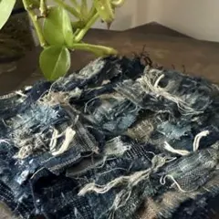 5枚の襤褸モチーフ/藍染/襤褸