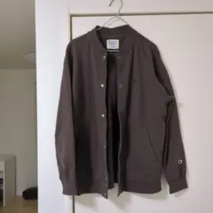 「Champion」 ブラウン スウェット カーディガン