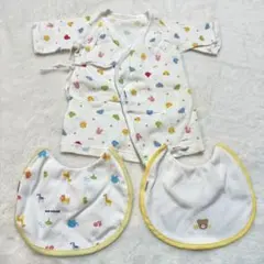 ミキハウス　短肌着　スタイ　セット