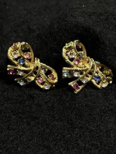 リボンデザインイヤリング(ヴィンテージ)