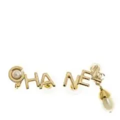 CHANEL A22K ピアス ゴールド　パール　シャネル　ココマーク