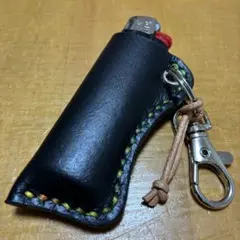ライターケース（Bicスリム）　レザークラフト　ハンドメイド　キーホルダー　本革