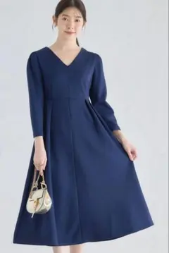 toccocloset 後ろリボンつきタックカットワンピース