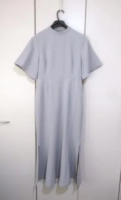 マーメイドワンピース XL グレー 大きいサイズ ロングワンピース