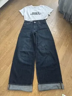 ⭐︎ハピクロ様専用⭐︎ZARA ダークブルー ワイドレッグデニム